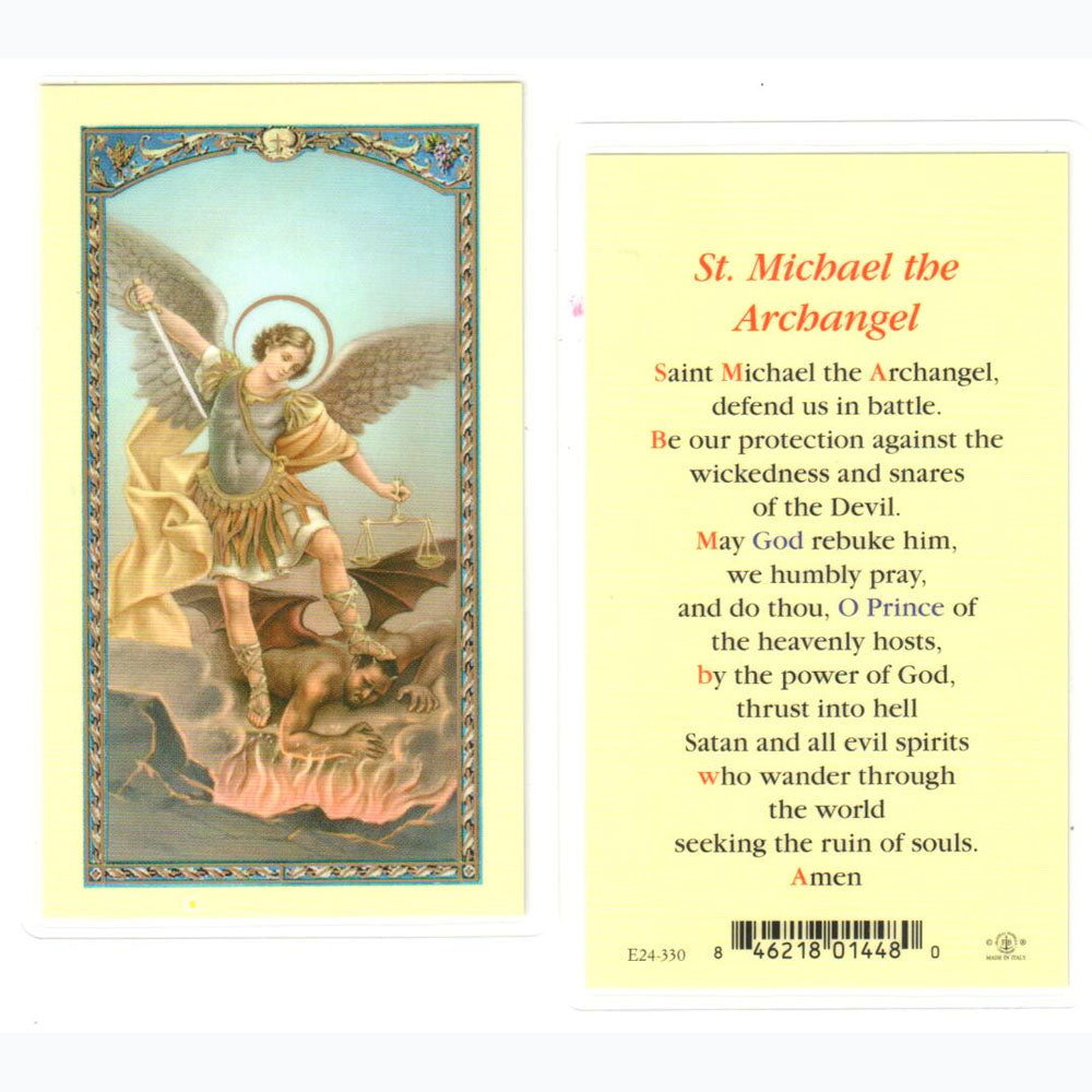 Saint Michael the Archangel Holy Card - 800-172
