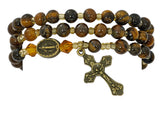 Tiger Eye Twistable Rosary Bracelet   BR635C