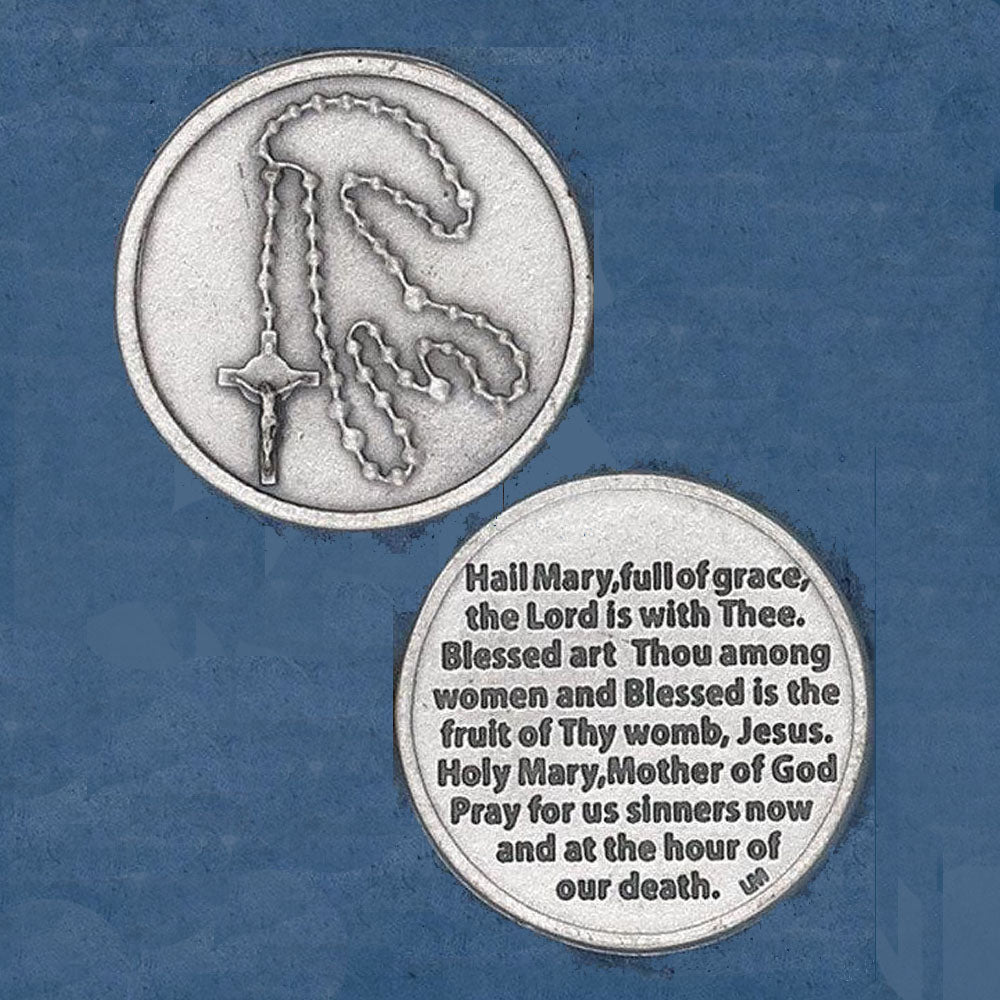 Rosary Hail Mary Coin Loose