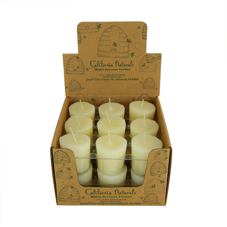 100% Beeswax Votive Candle 15hr size
