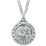 St. Elizabeth Small Sterling Silver Medal - (Dime  Dize)  L700EZ