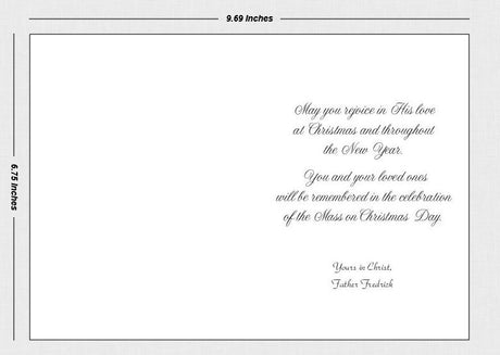 Holy Family Personalized Christmas Mass Cards - 50 ct.