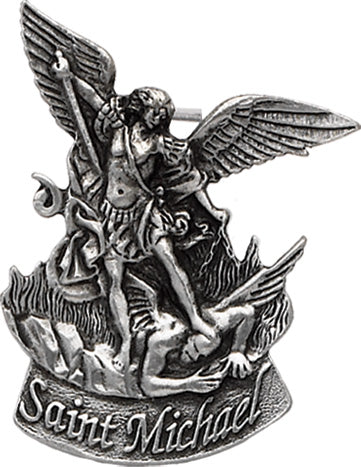 Pewter St. Michael Visor Clip KVC114