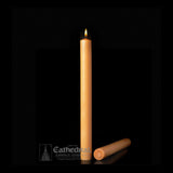 1-1/2x17 inch Unbleached 51% Beeswax Altar Candles 12ct