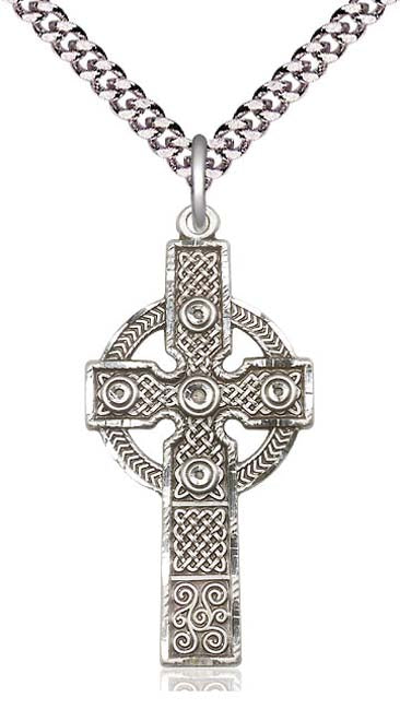 Sterling Silver Celtic Kilklispeen Cross Pendant - Medium 0252SS