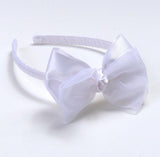 Sophia Grosgrain Ribbon Bow Headband for Communion