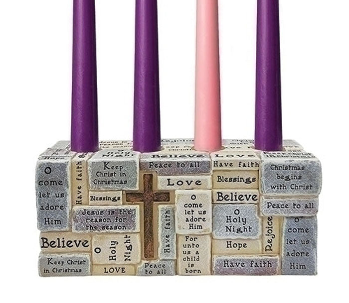Stone Blocks Advent Candle Holder 135377