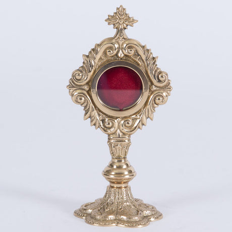 7-1/4 in French Brass Reliquary H-47