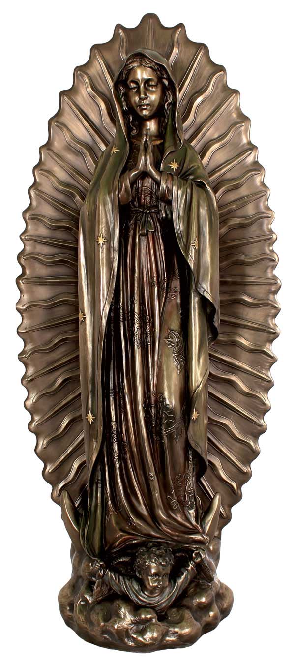 Our Lady of Guadalupe Bronze over Resin Statue - 27 inches