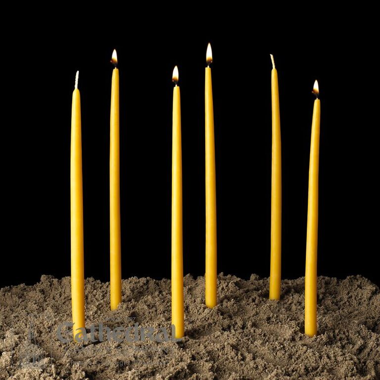 Orthodox 100% Unbleached Beeswax Tapers -7/16 x 11 inches