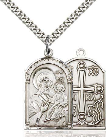 Sterling Silver Mother of God Pendant  0267SS/24S