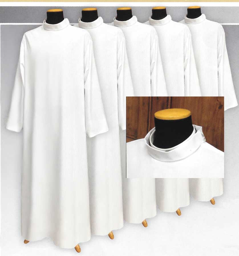Plain Italian Liturgical Alb  -  Misto Cotone no.  014/06