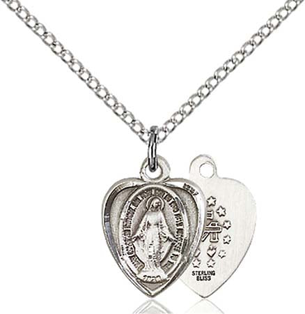 Sterling Silver Miraculous Pendant  0706MSS/18SS