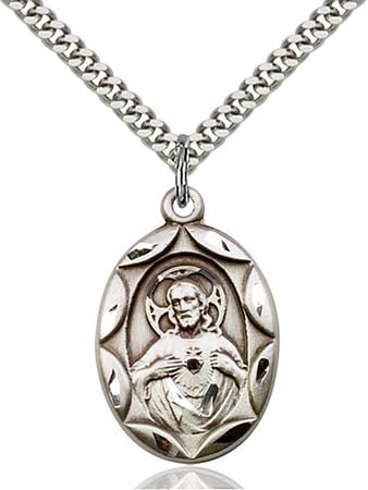 Sterling Silver Scapular Medal  0801SSS/24S