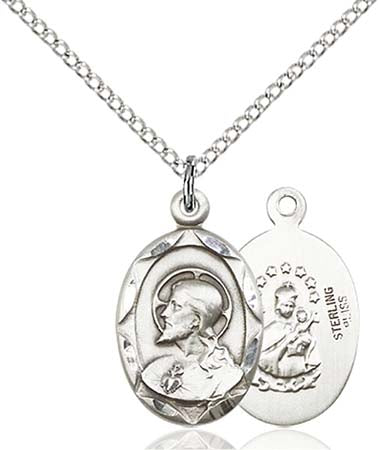Sterling Silver Profile Scapular Medal  0612SSS/18SS