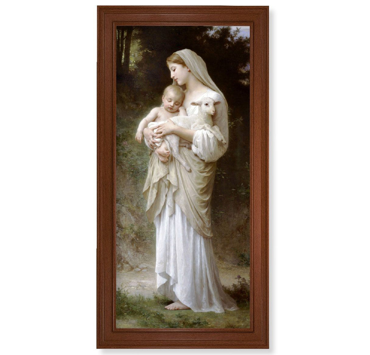 14x30  L'Innocence Textured Walnut Framed Print