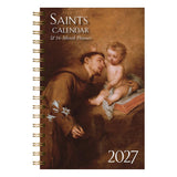 2027 Saints Calendar & 16 Month Daily Planner Spiral Bound