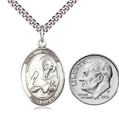St. Andrew Sterling Silver Medal 8000SS/18S