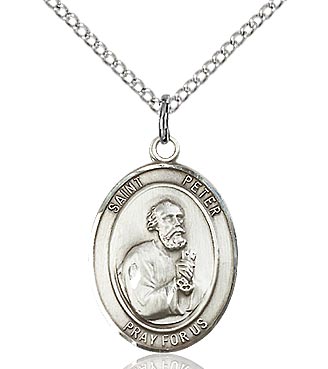 St. Peter Sterling Silver Medal 8090SS/18S