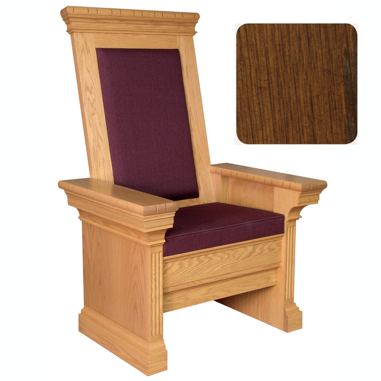 Antique Cherry 52 inch High Back Celebrant Chair 653