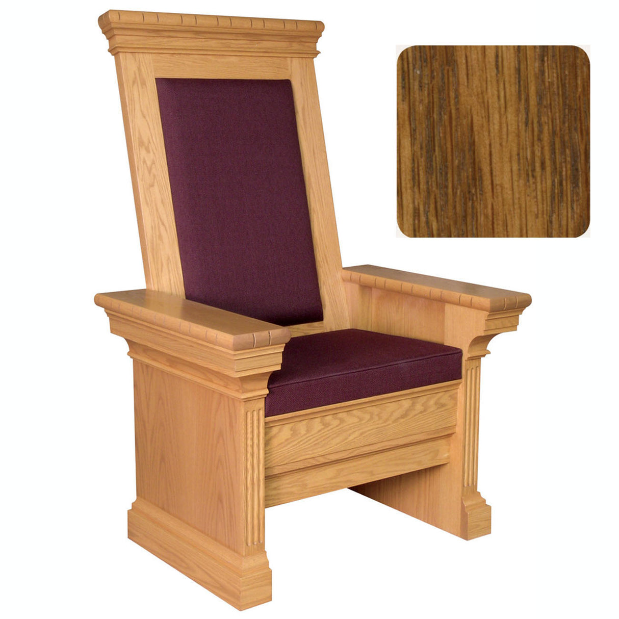 Amber Finish 52 inch High Back Celebrant Chair 653