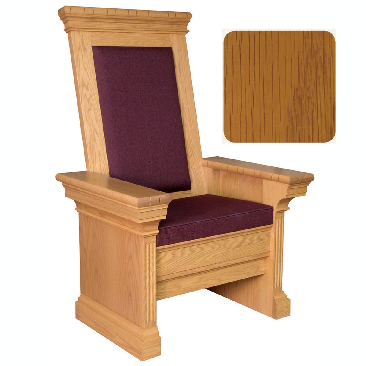 Golden Oak 52 inch High Back Celebrant Chair 653