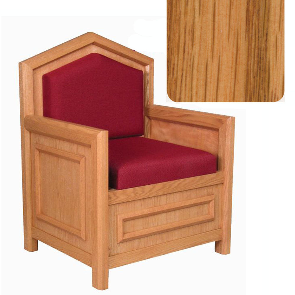 Light Oak Celebrant  Chair with Inside Bookrack 733