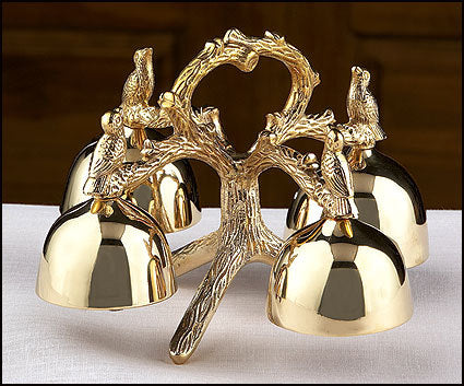 4 Bell Brass Sanctuary Hand Bells no.H-25