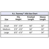 Provence Front Wrap Alb with Gold Banding