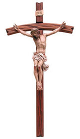 23 inch Bent Wood Realistic Crucifix - no. C1209