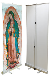 Our Lady of Guadalupe Banner - 78x33 inch Image with Stand
