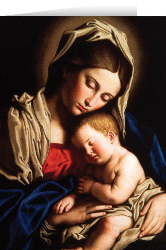 Sassoferrato Madonna & Child Boxed Christmas Cards - 25 count per box