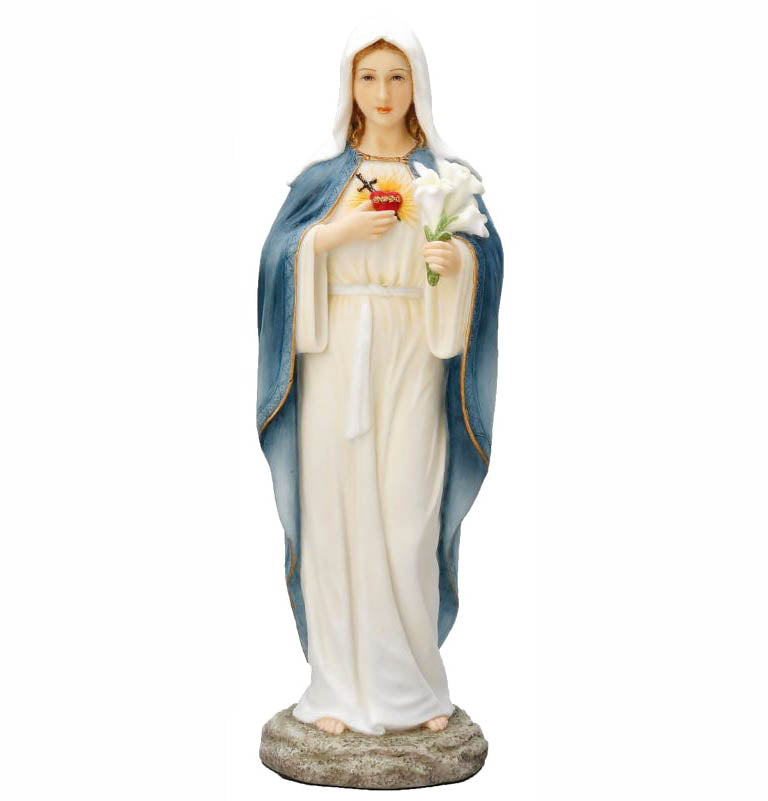 Immaculate Heart of Mary 8 inch Full Color Statue