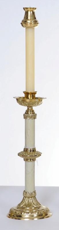 Classic Brass & Marble Candlestick no. H-107