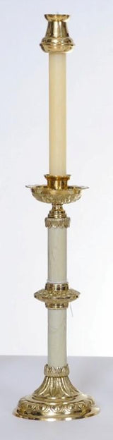 Classic Brass & Marble Candlestick no. H-107
