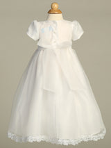 Audrey Baptismal Organza Gown with Bonnet
