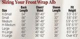 Abbey Brand Front Wrap Poly Alb with Lace Inserts 434I