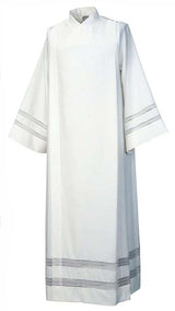 Abbey Brand Front Wrap Poly Alb with Lace Inserts 434I
