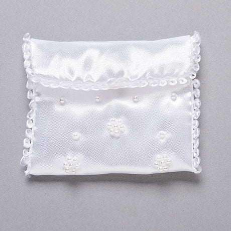Pearl Beaded First Communion Rosary Pouch