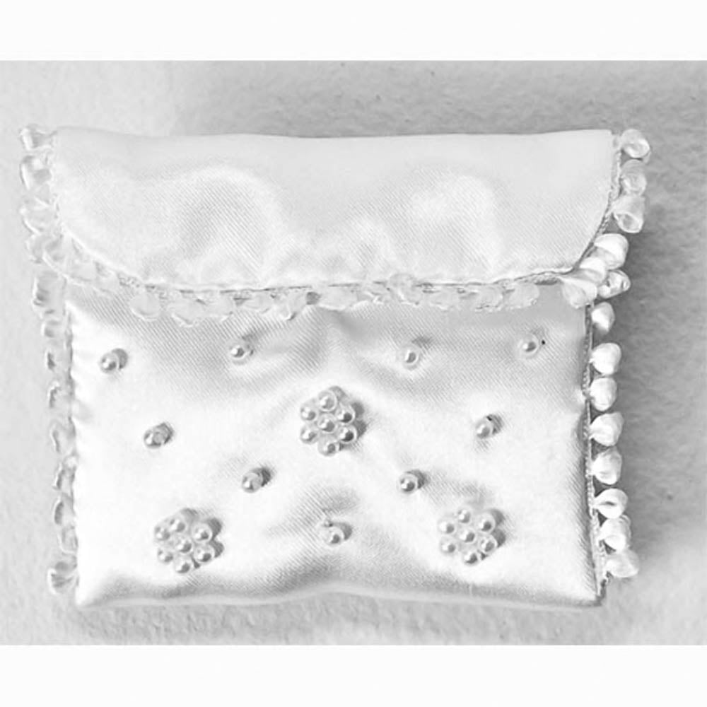 Pearl Beaded First Communion Rosary Pouch