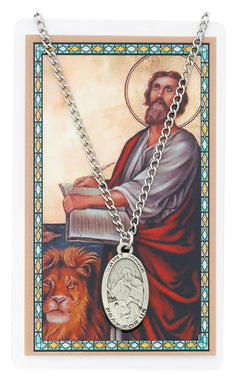 Saint Mark Pewter Medal & Prayer Card Set PSD550MR