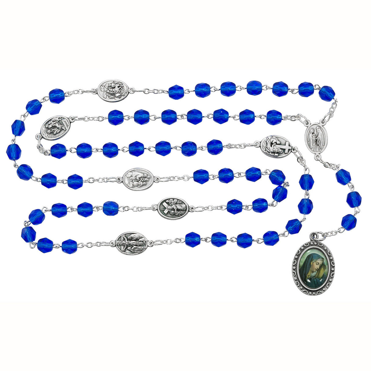 7mm Deluxe Blue Seven Sorrows Chaplet