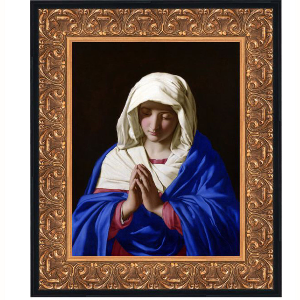 Sassoferrato Madonna in Prayer Framed Canvas 16x20