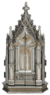 Crucifixion Triptych in Pewter Finish by Veronese Statuary