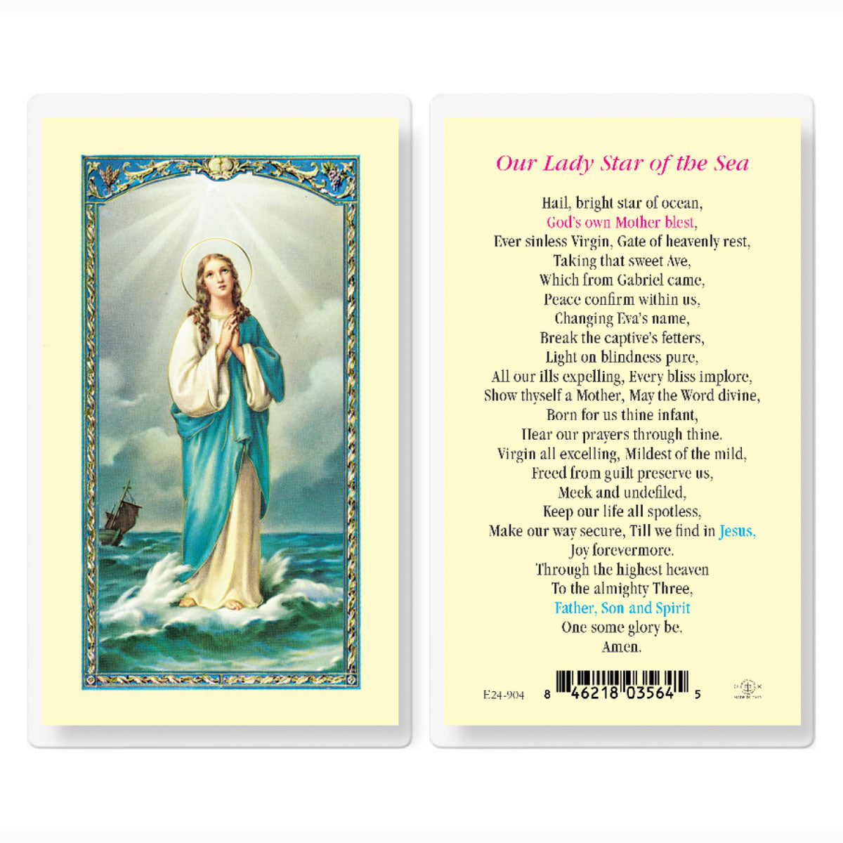 Our Lady Star of the Seas Holy Cards - E24-904