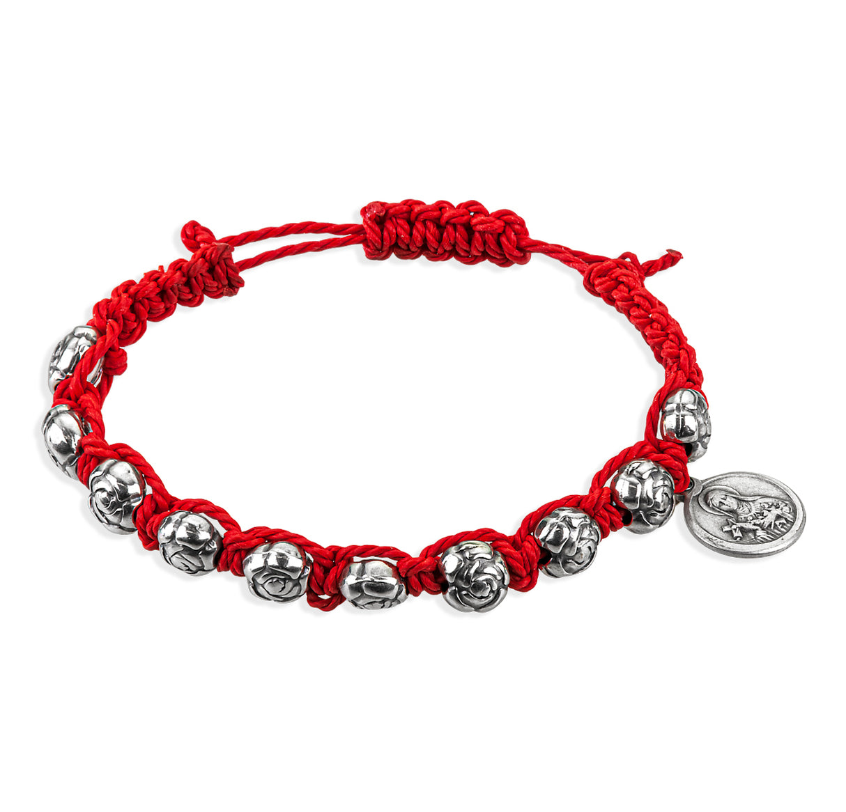 St Therese Silver Rose Rosary Bracelet 9617RSS