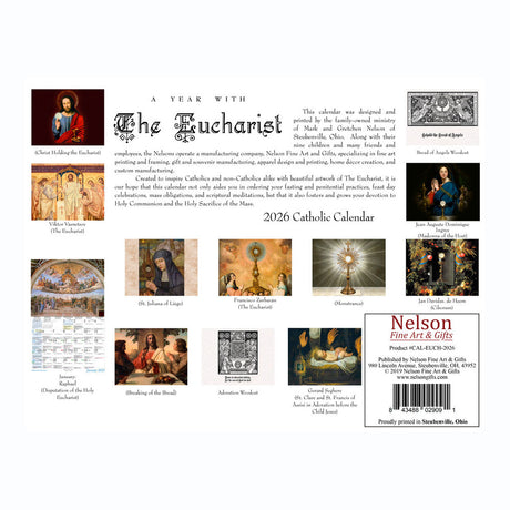 The Eucharist Catholic Liturgical Wall Calendar 2026