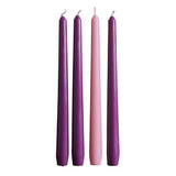10 inch Traditions Home Advent Candles in Pink & Purple