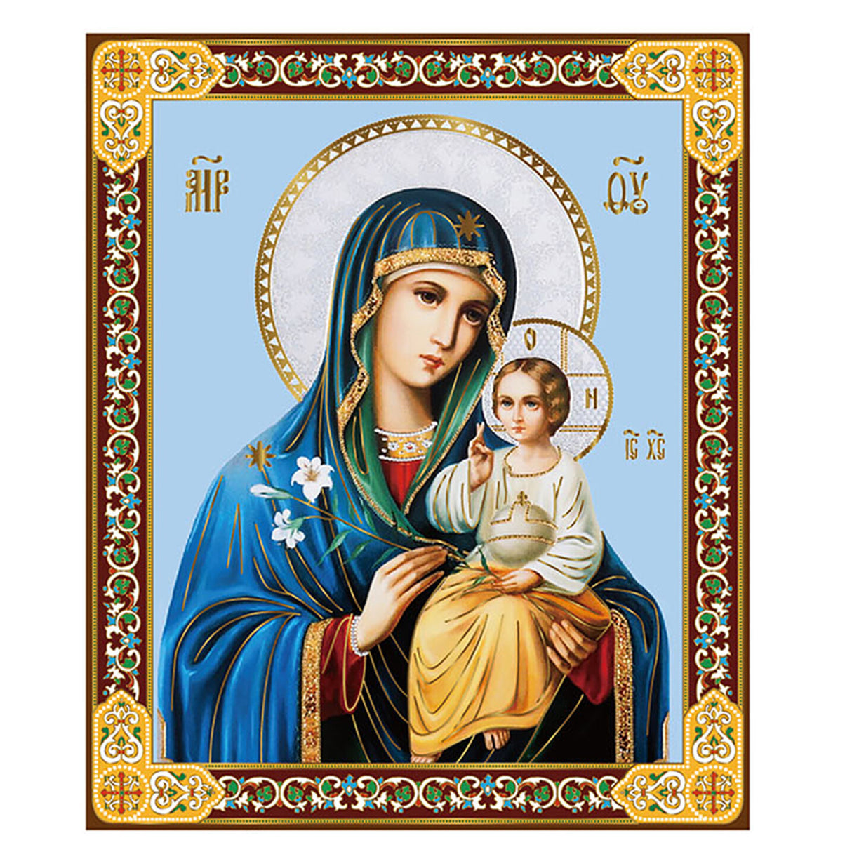 4.5 inch Mary the Eternal Bloom Wood Icon
