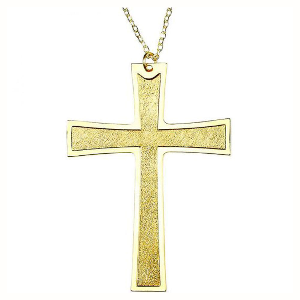 4.5 inch Gold Plated Latin Pectoral Cross 1598